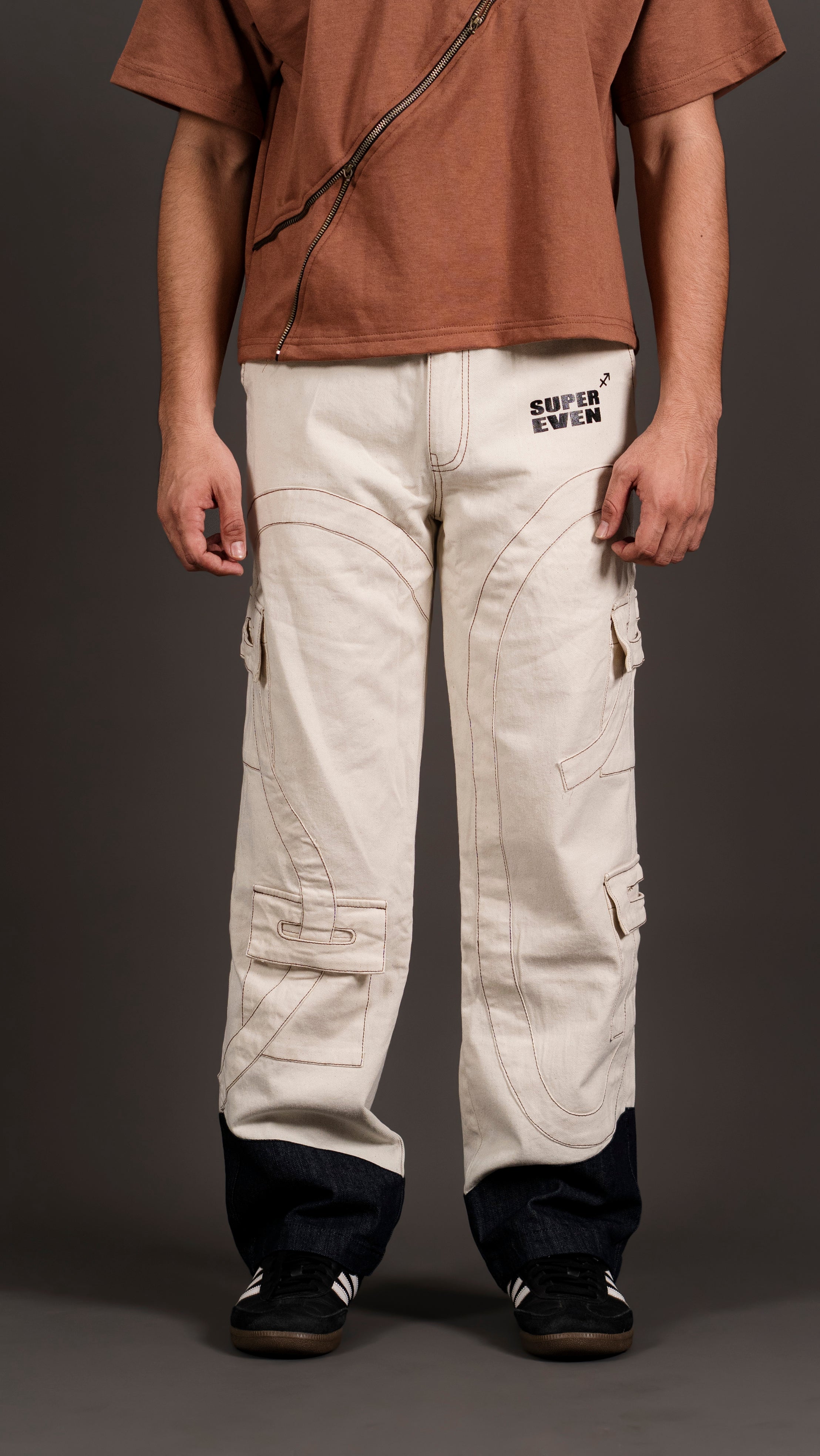 DENIM FLAP SE CARGO PANT/ BEIGE