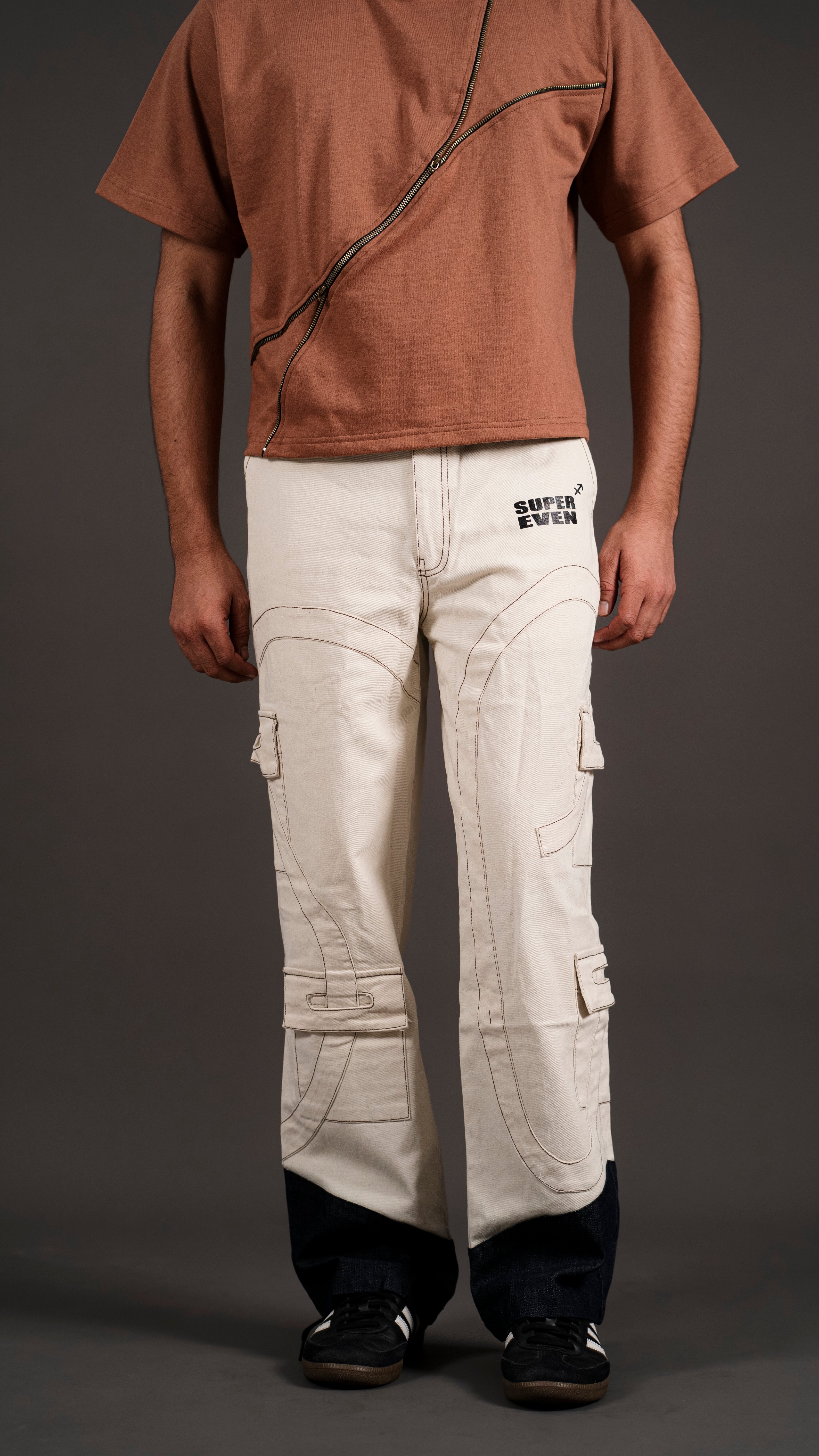 DENIM FLAP SE CARGO PANT/ BEIGE