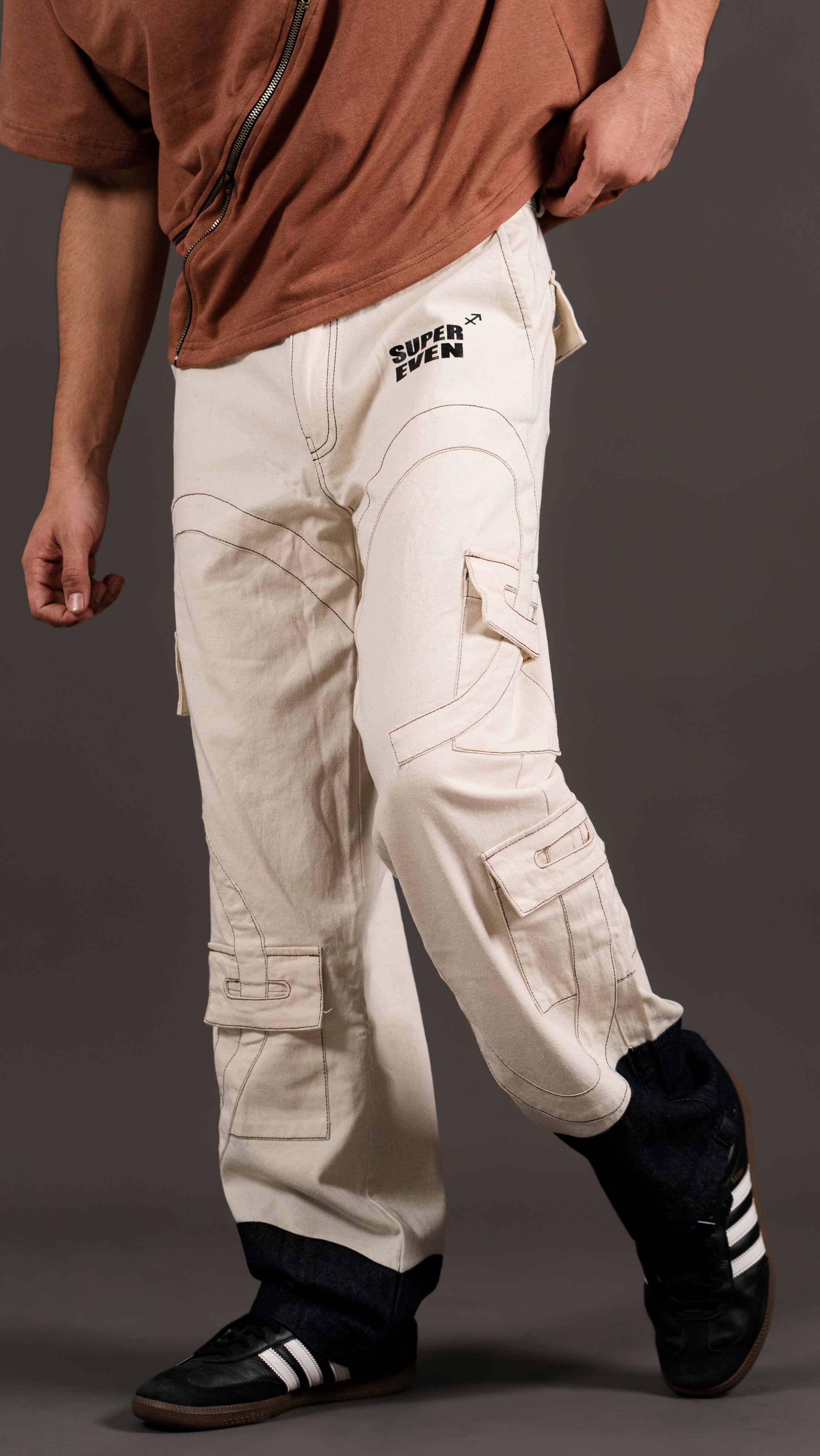 DENIM FLAP SE CARGO PANT/ BEIGE