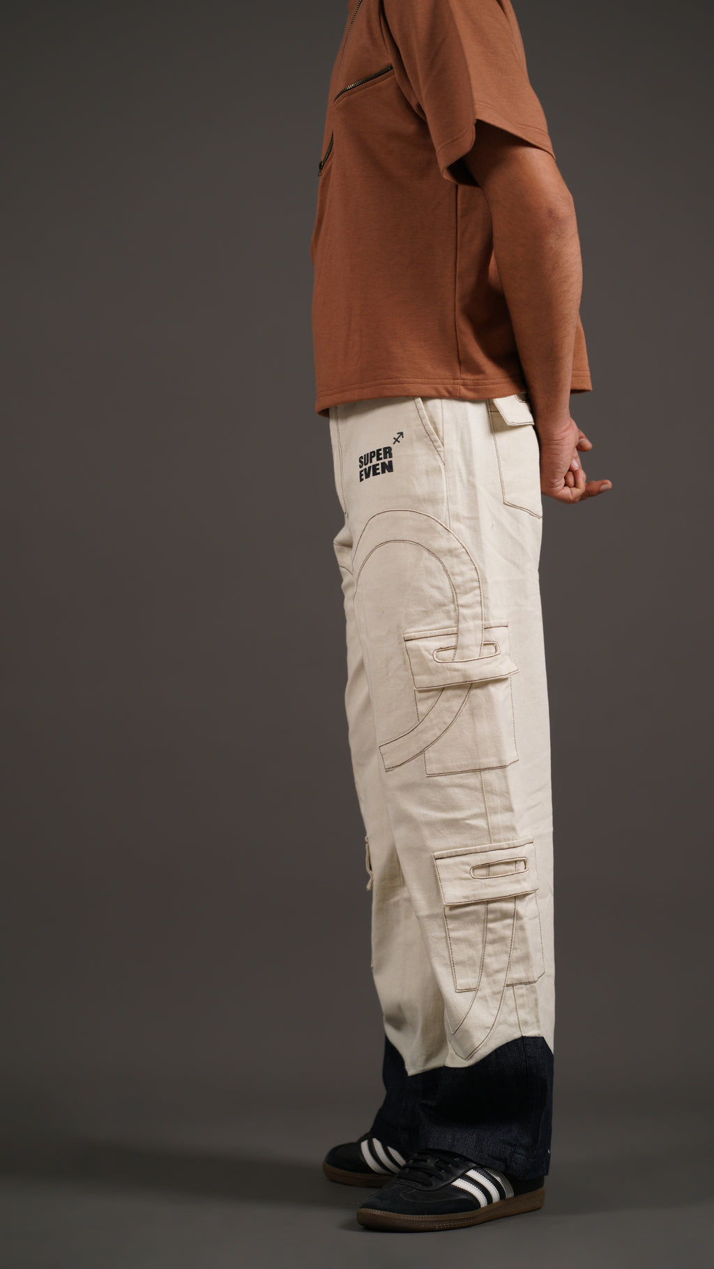 DENIM FLAP SE CARGO PANT/ BEIGE
