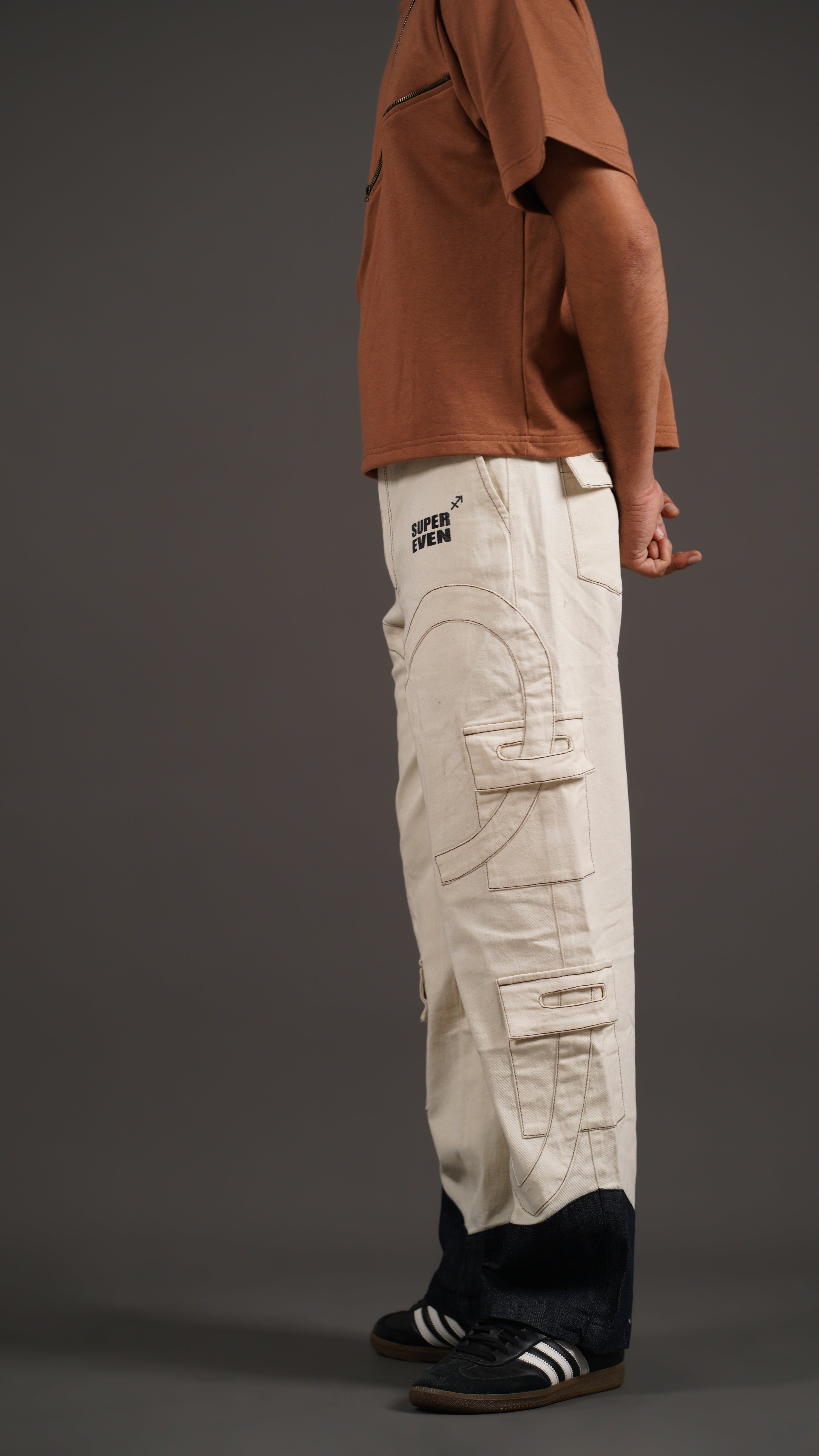 DENIM FLAP SE CARGO PANT/ BEIGE