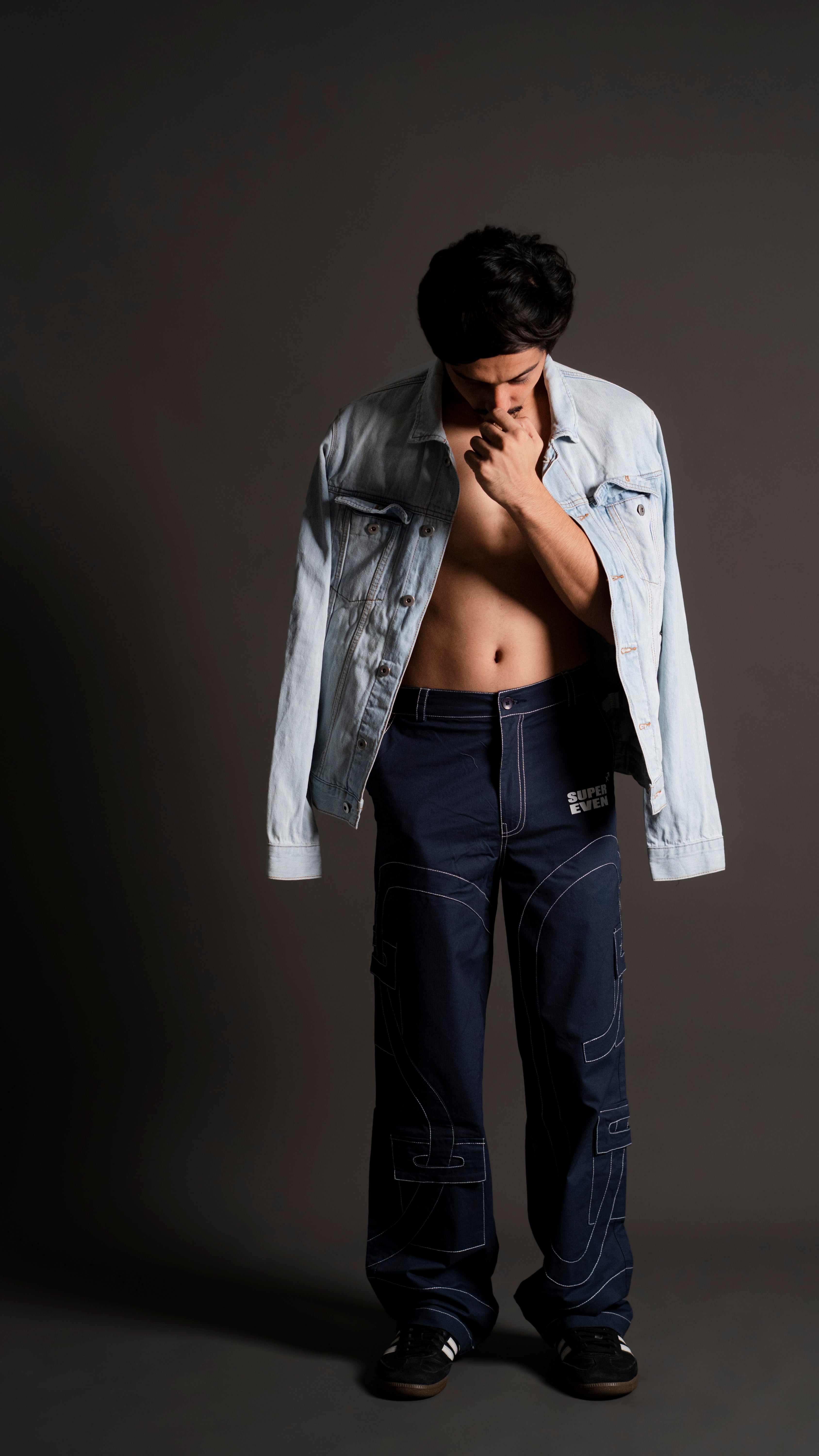 STITCHED SE LOGO CARGO PANT/ NAVY BLUE