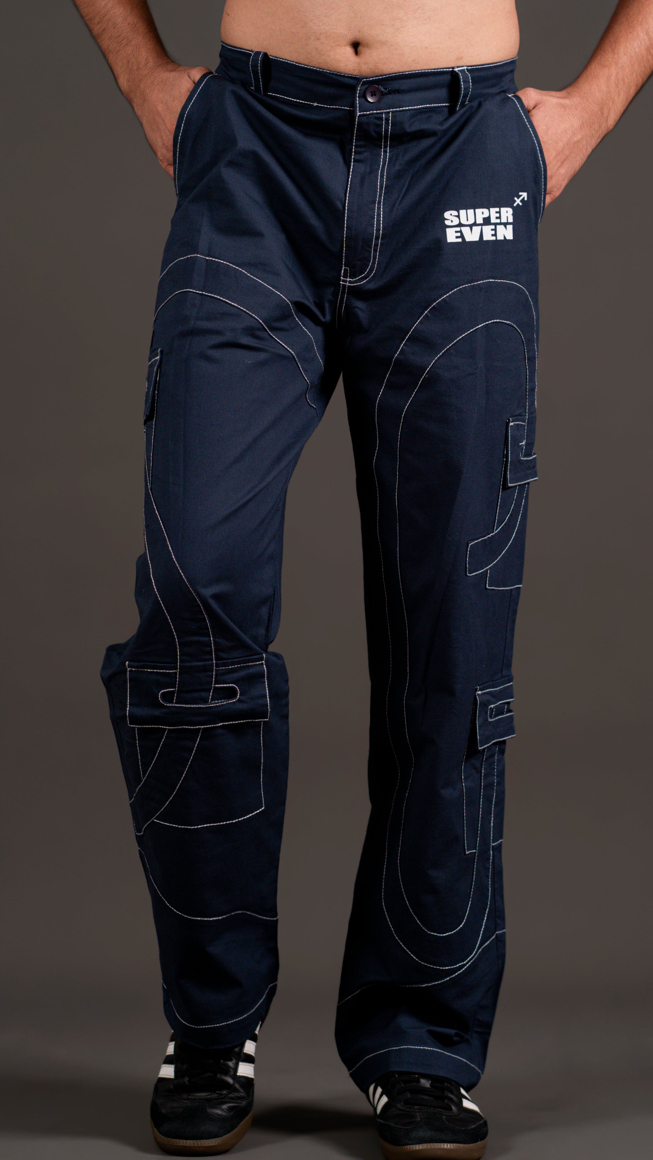 STITCHED SE LOGO CARGO PANT/ NAVY BLUE