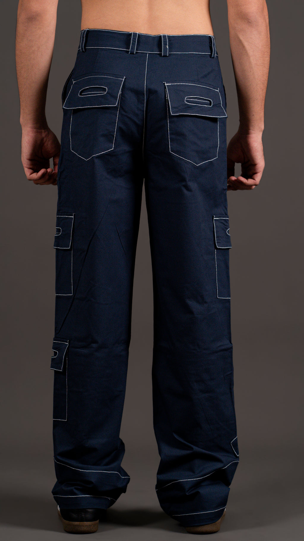 STITCHED SE LOGO CARGO PANT/ NAVY BLUE