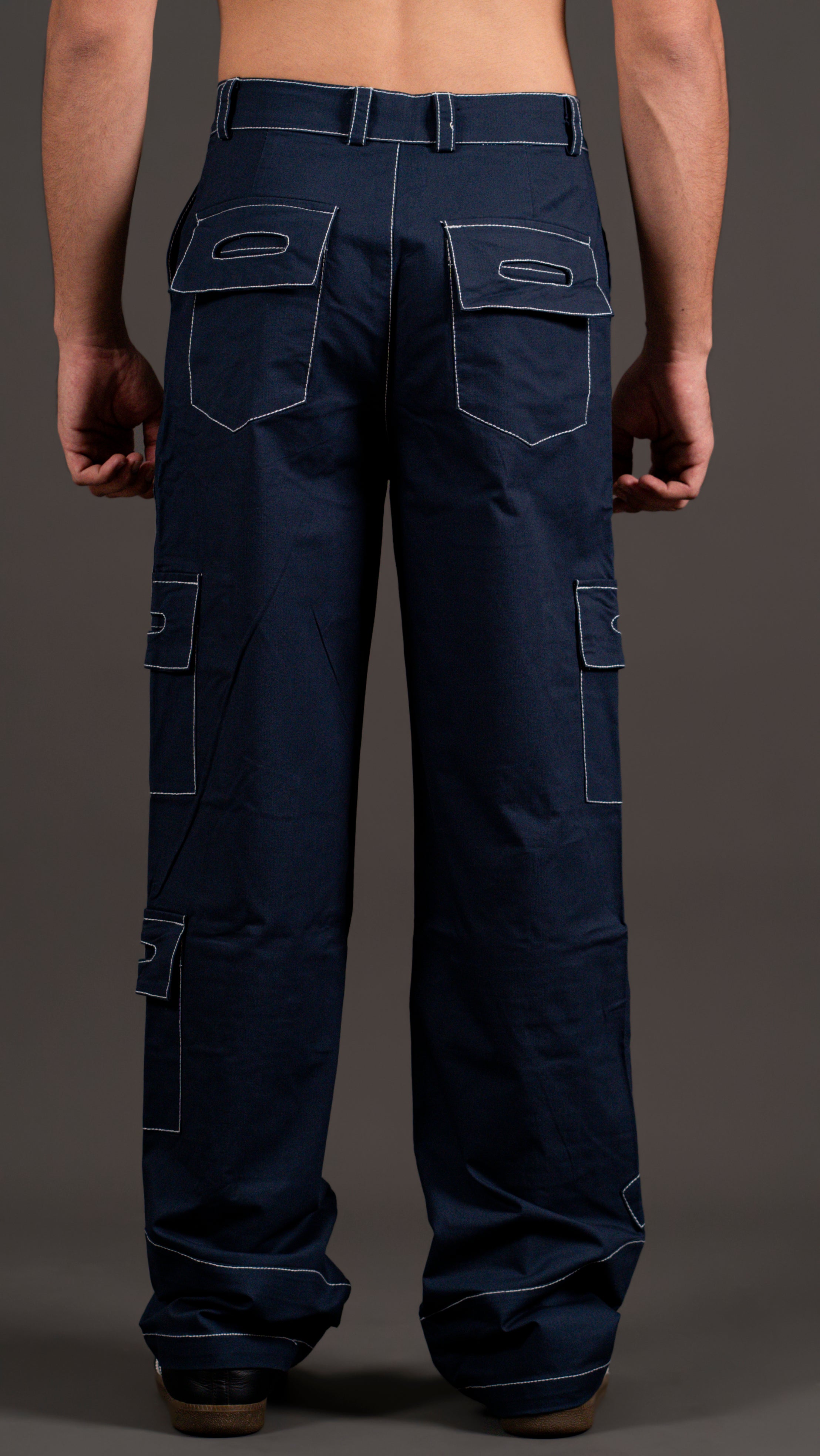 STITCHED SE LOGO CARGO PANT/ NAVY BLUE