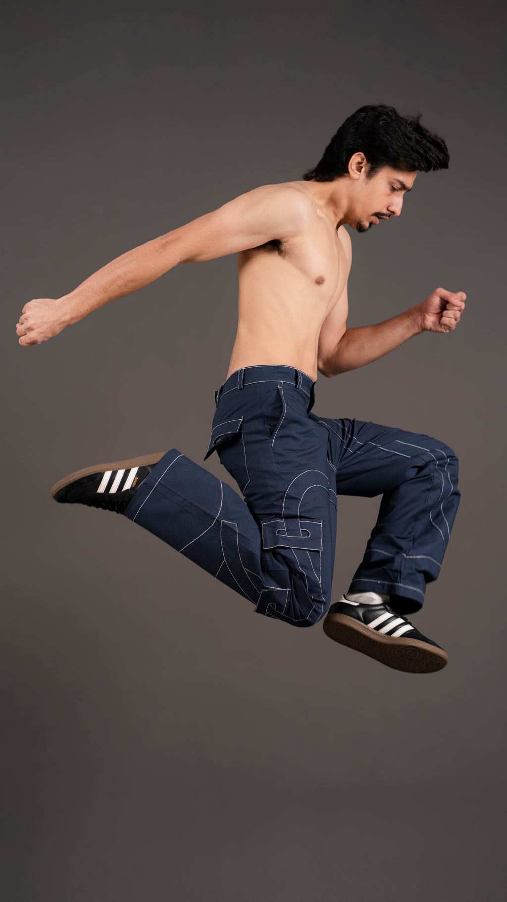 STITCHED SE LOGO CARGO PANT/ NAVY BLUE